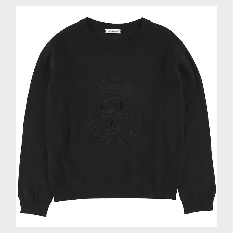 Dolce & Gabbana Bluse - Uld - Sort m. Broderi