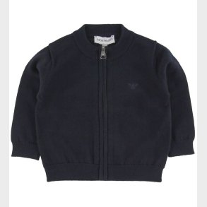 Emporio Armani Cardigan - Bomuld/Uld - Navy