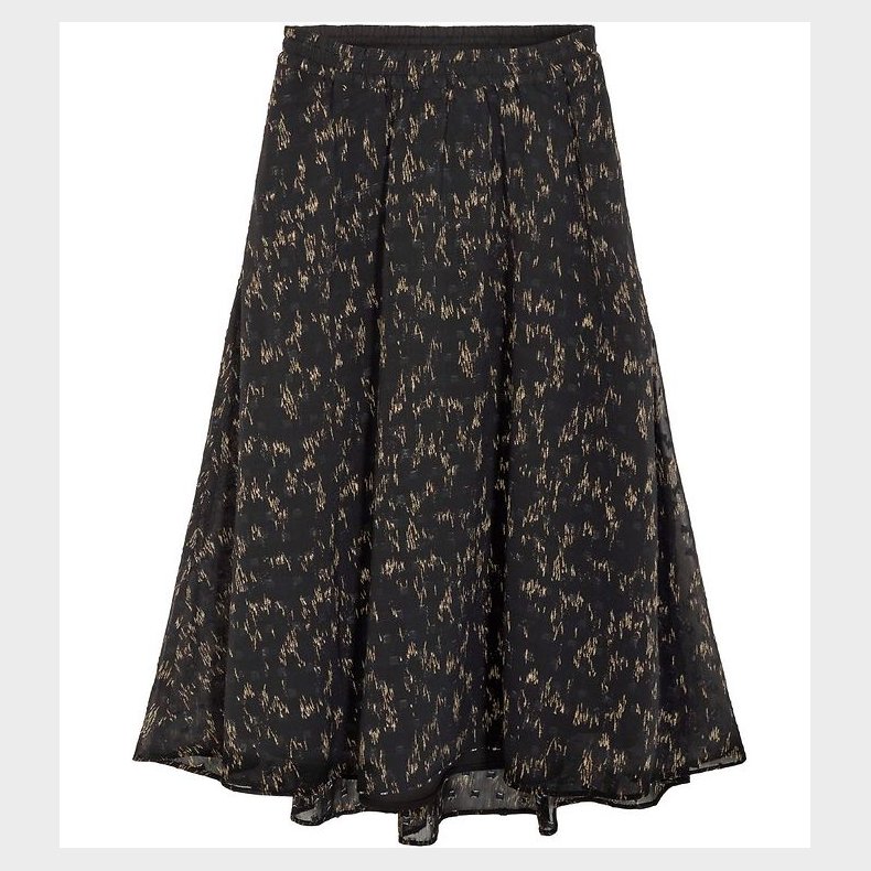 Designers Remix Nederdel - Kiely - Sort m. Camel Print