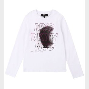 DKNY Bluse - Junior D3 - Hvid m. Tryk