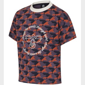 Hummel T-shirt - HMLArmelia - Lilla/R�d