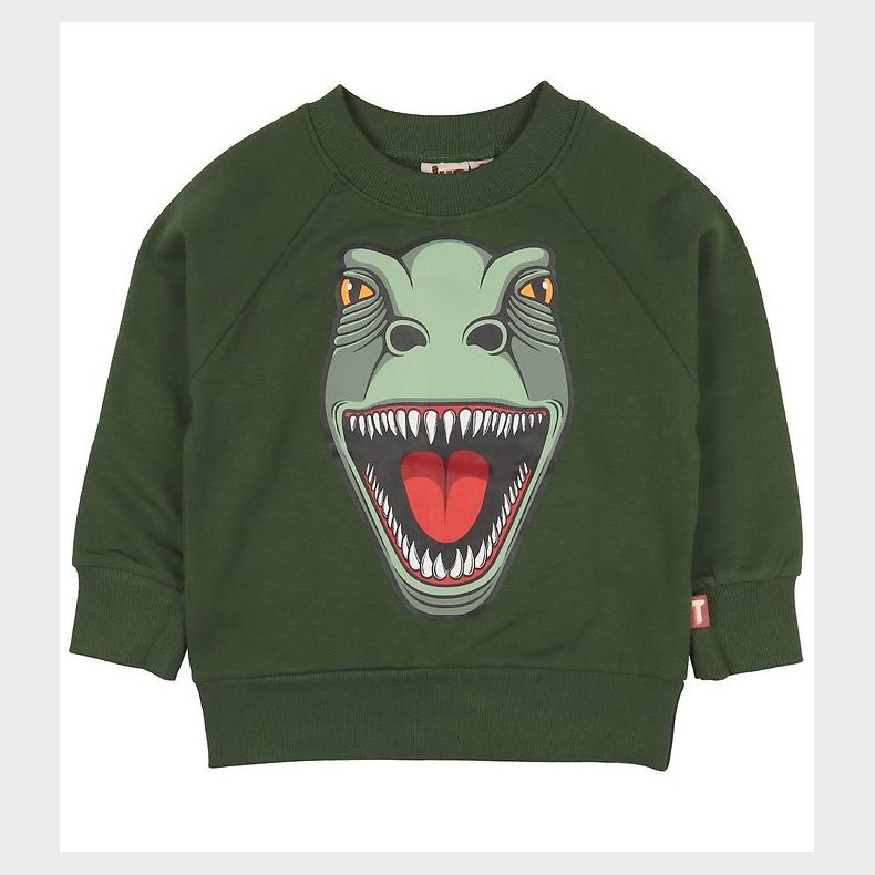 DYR-Cph Sweatshirt - DYRBellow - Grn m. Dinosaurus