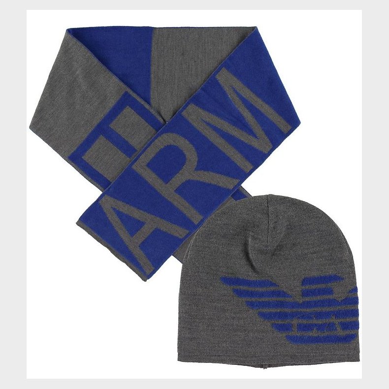 Emporio Armani Gaveske - Hue/Trklde - Bomuld/Uld - Gr/Bl