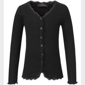 Rosemunde Cardigan - Silke/Bomuld - Rib - Sort