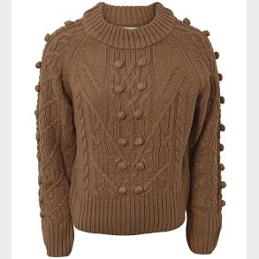 Hound Bluse - Strik - Mocha m. Mnster