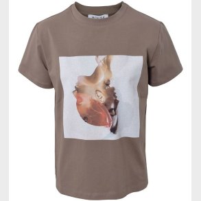 Hound T-shirt - Mocha m. Print