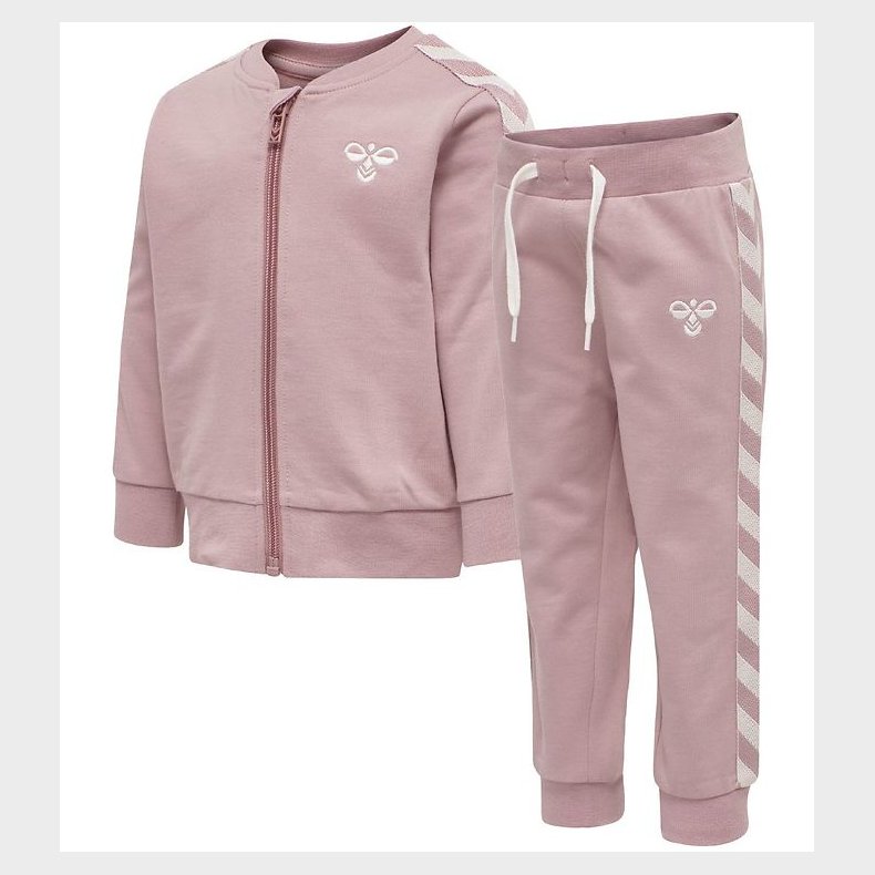 Hummel Sweats�t - HMLBille - Rosa m. Hvid