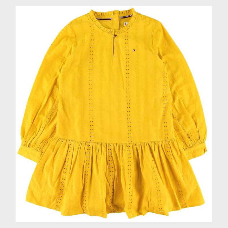 Tommy Hilfiger Kjole - Embroidery Anglais - Valley Yellow