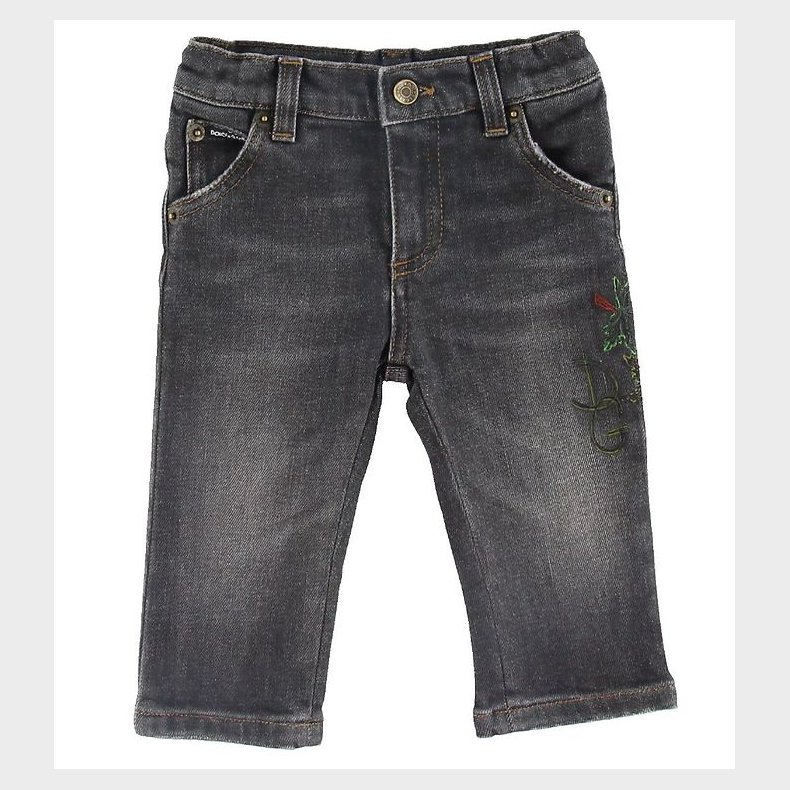 Dolce & Gabbana Jeans - Antracit m. Broderi