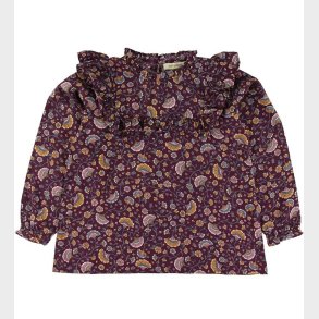 Soft Gallery Bluse - Gaxine - Lilla m. Blomster