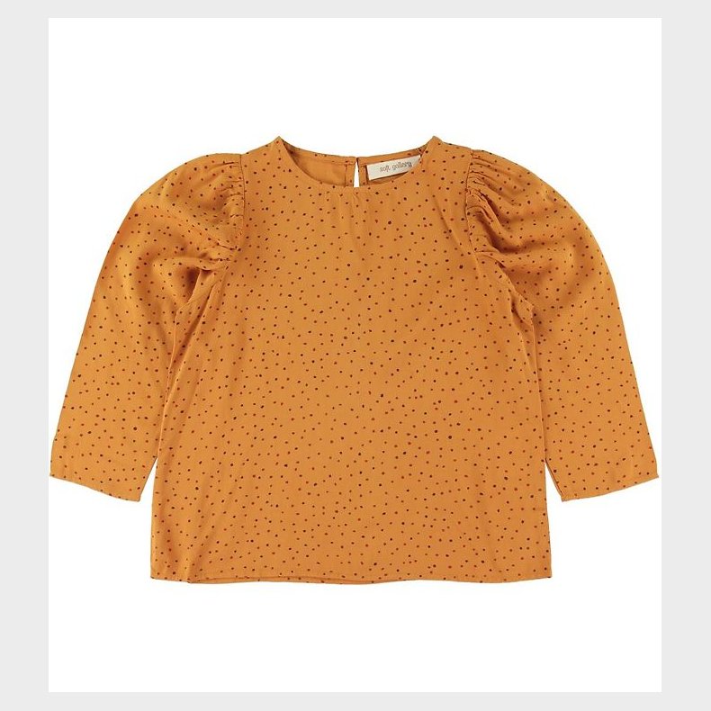 Soft Gallery Bluse - Gaelle - Orange m. Prikker