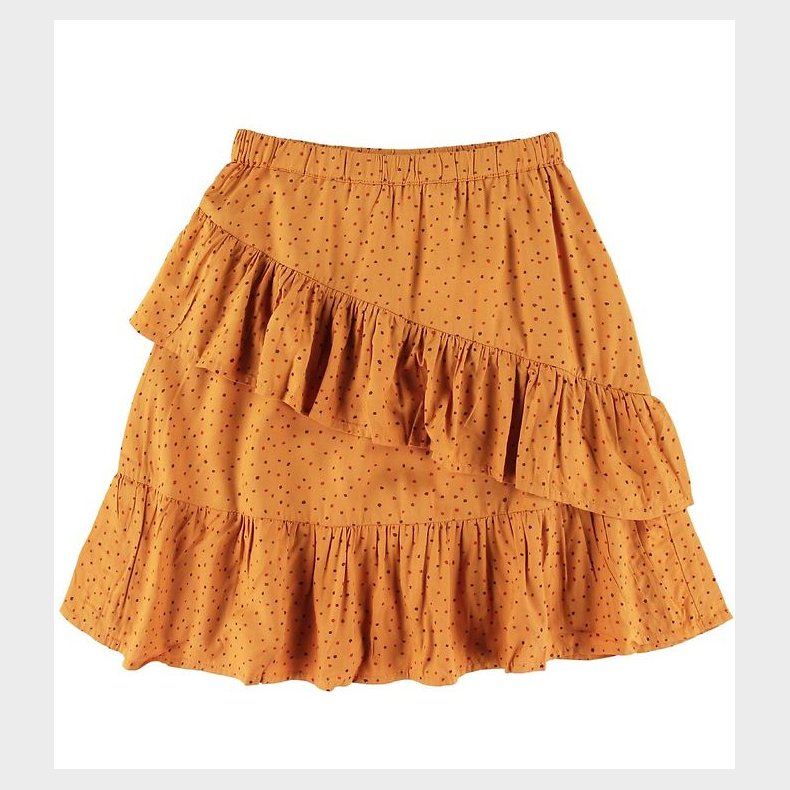 Soft Gallery Nederdel - Fine - Orange m. Prikker