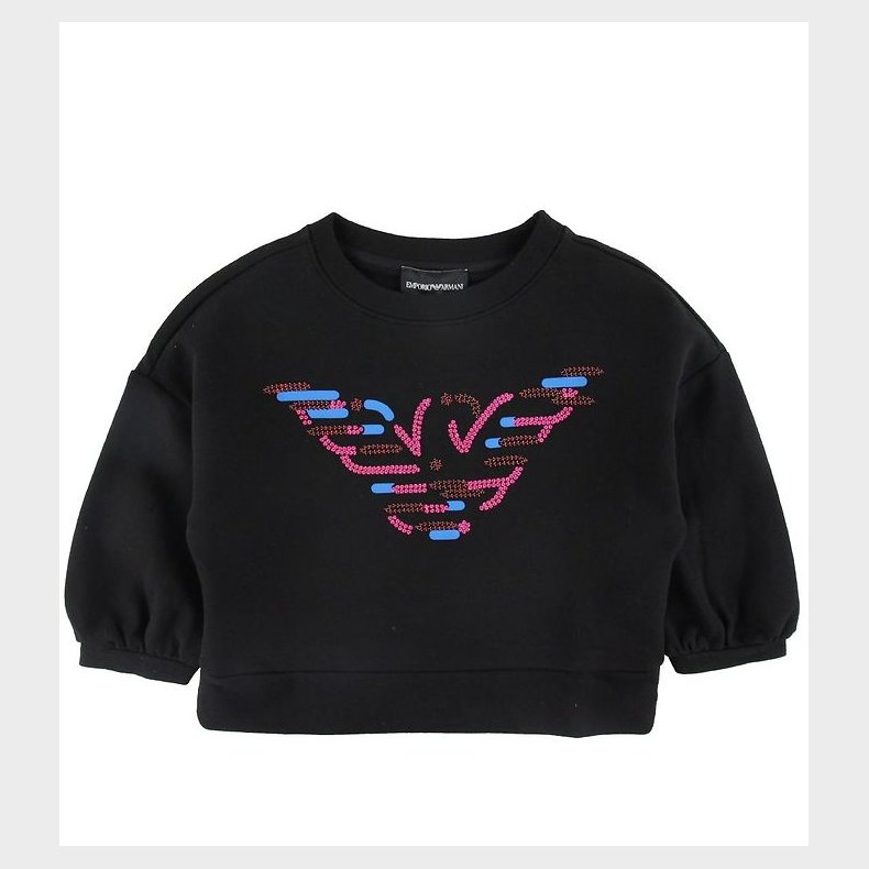 Emporio Armani Sweatshirt - Sort m. Palietter