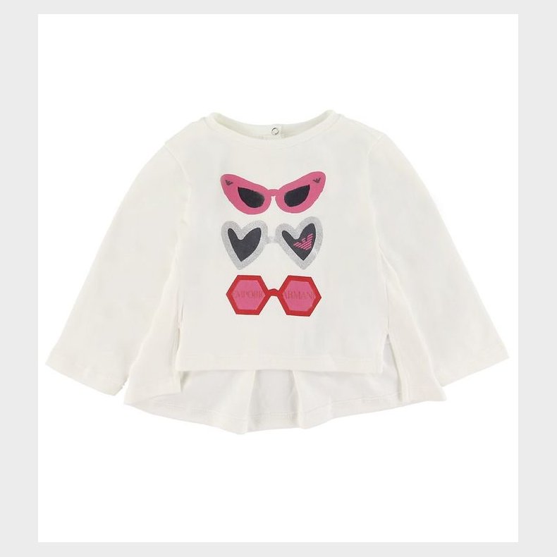 Emporio Armani Bluse - Hvid m. Print