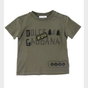 Dolce & Gabbana T-shirt - Giardiniere Maschio - Armygrn m. Prin