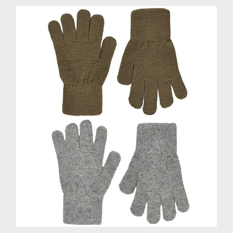 CeLaVi Handsker - Uld/Nylon - 2-pak - Military Olive/Grmeleret