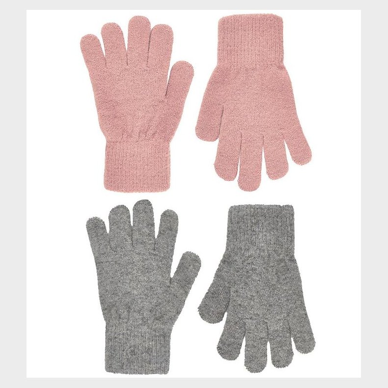 CeLaVi Handsker - Uld/Nylon - 2-pak - Mistey Rose/Grmeleret