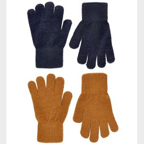 CeLaVi Handsker - Uld/Nylon - 2-pak - Pumpkin Spice/Navy
