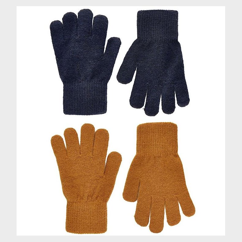 CeLaVi Handsker - Uld/Nylon - 2-pak - Pumpkin Spice/Navy