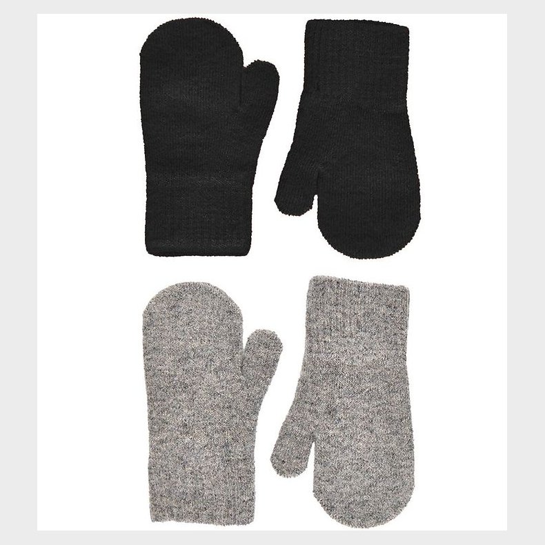 CeLaVi Luffer - Uld/Nylon - 2-pak - Sort/Grmeleret