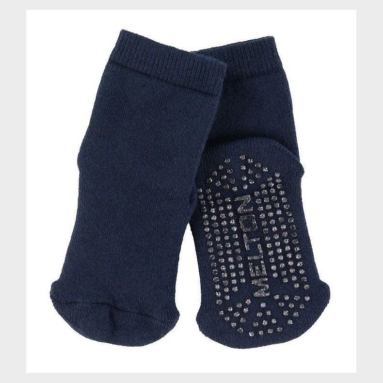 Melton Strmper - Let's Go - Navy m. Antiskrid