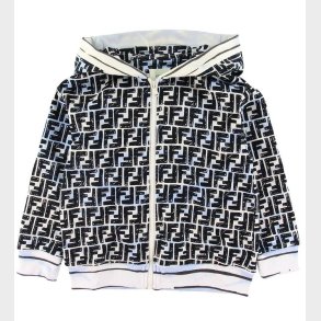 Fendi Cardigan - Lysebl m. Logo