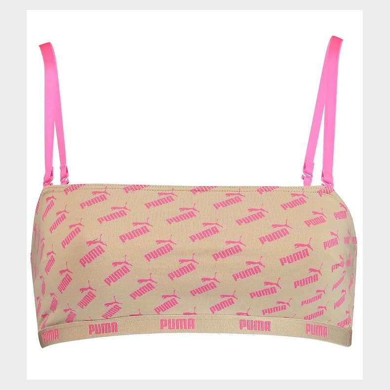 Puma Top - Bandeau - Beige m. Logoer