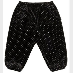 Petit by Sofie Schnoor Velourbukser - Holly - Sort m. Prikker