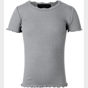 Rosemunde T-shirt - Silke/Bomuld - Lysegr
