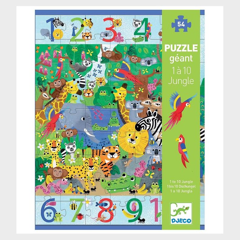Djeco K�mpepuslespil - 54 Brikker - 70x50 cm - Jungle
