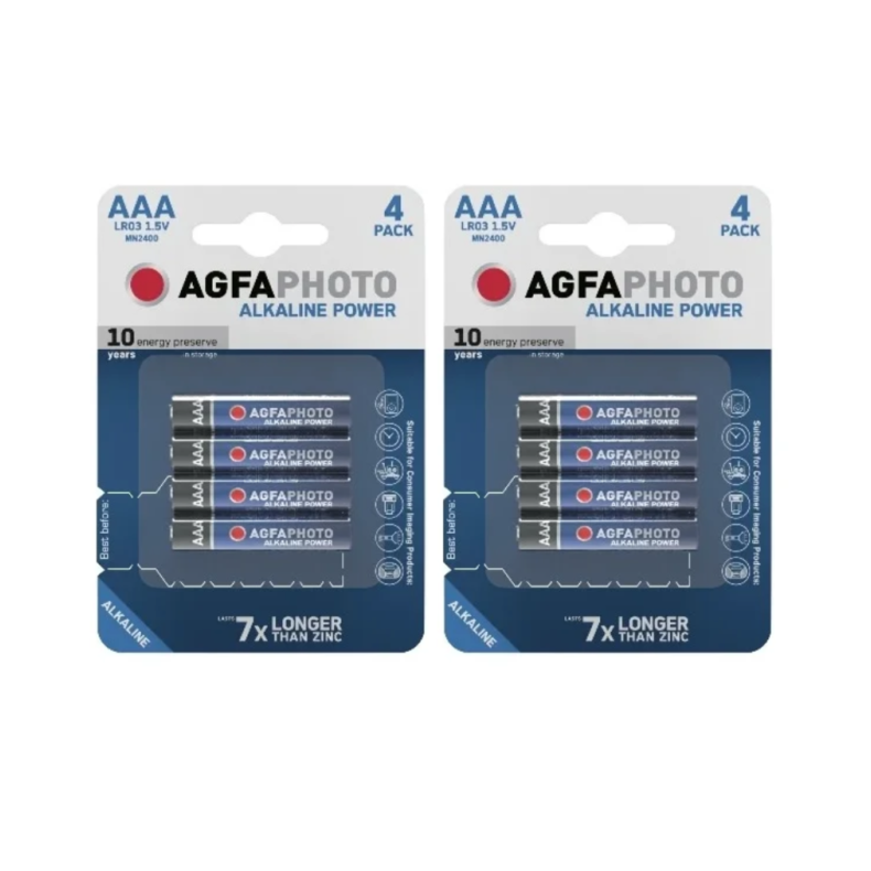 Batterier Alkaline Platinium AAA 8 stk - AgfaPhoto