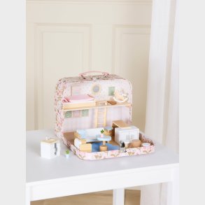 Alice &  Fox Kuffert Dukkehus, Lyserd/bl