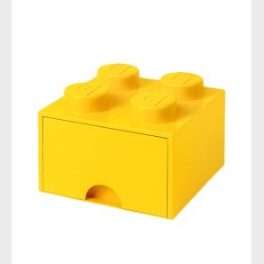 LEGO Storage Opbevaringsskuffe - 4 Knopper - 25x25x18 - Gul