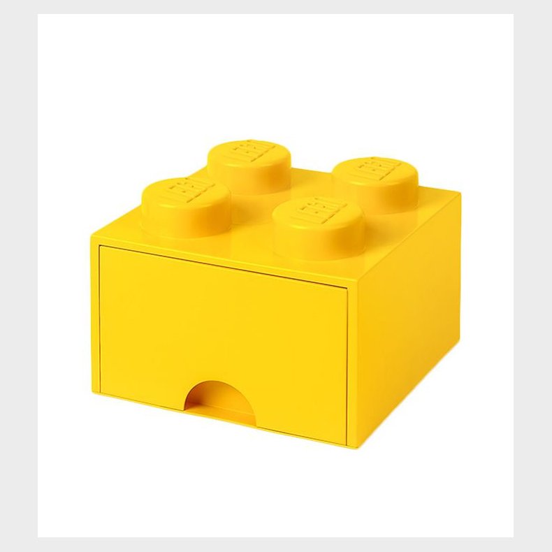 LEGO Storage Opbevaringsskuffe - 4 Knopper - 25x25x18 - Gul