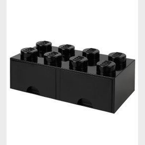 LEGO® Storage Opbevaringsskuffe - 8 Knopper - 50x25x18 - Sort
