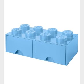 LEGO Storage Opbevaringsskuffe - 8 Knopper - 50x25x18 - Lysebl