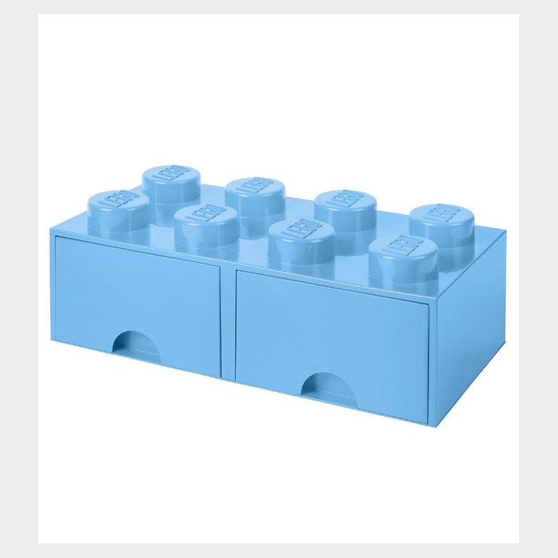 LEGO Storage Opbevaringsskuffe - 8 Knopper - 50x25x18 - Lysebl