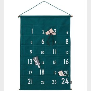 Design Letters Julekalender - 73 cm - M�rkegr�n