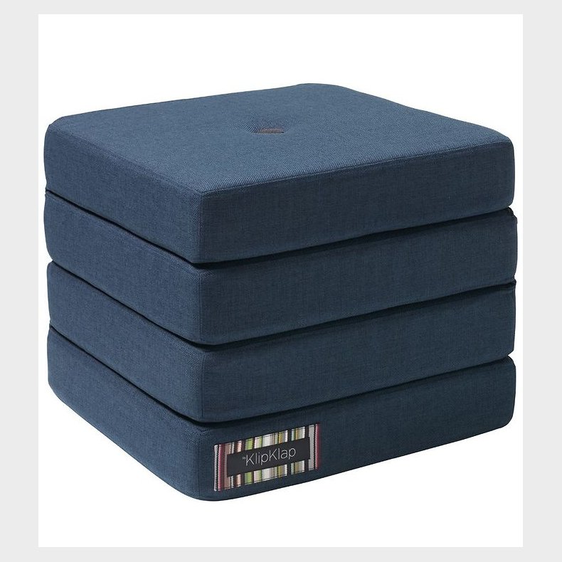 by KlipKlap Foldemadras - 4 Fold - 100x100 cm - Dark Blue/Black