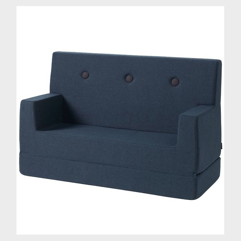 by KlipKlap Sofa - Kids Sofa - 100 cm - Dark Blue/Black