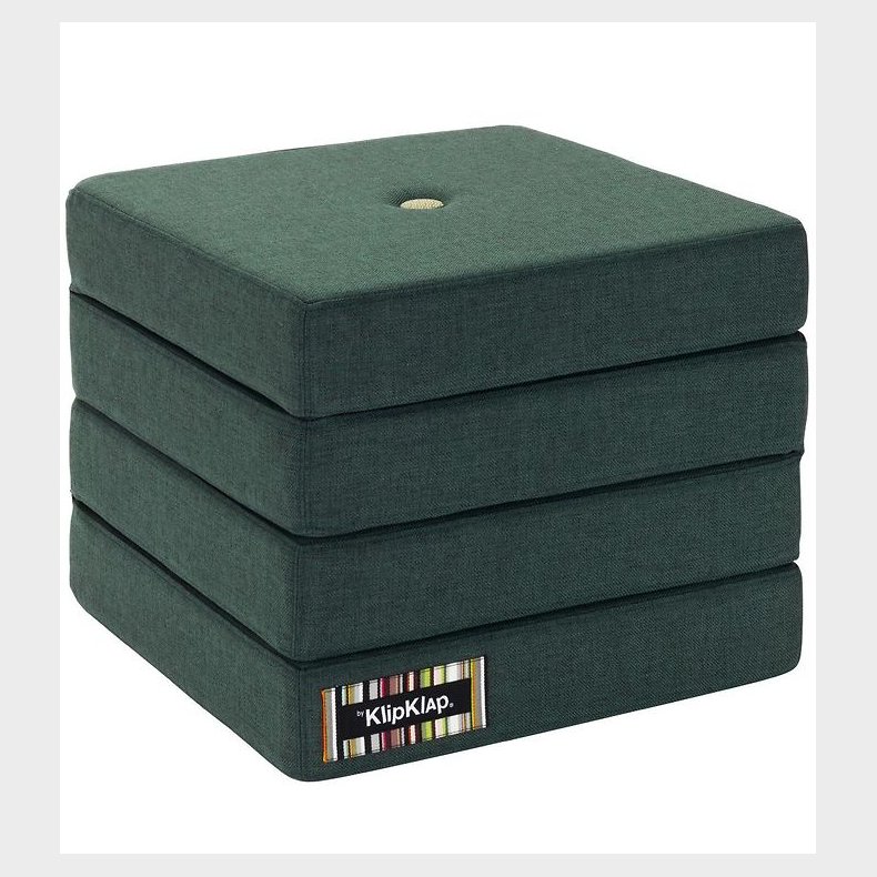 by KlipKlap Foldemadras - 4 Fold - 100x100 cm - Deep Green/Light