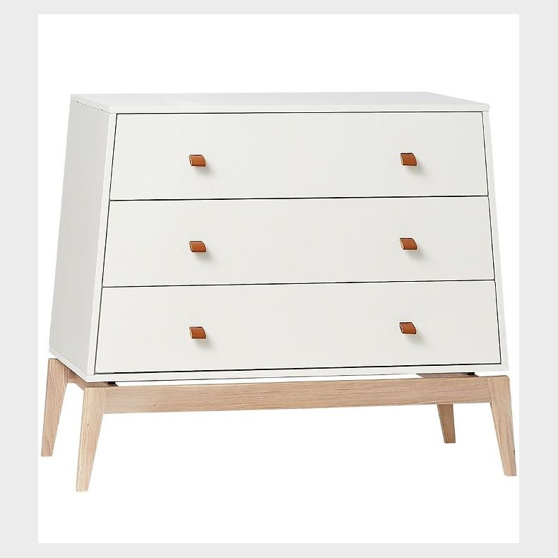 Leander Luna Kommode - 103x52x86 - Hvid/Eg