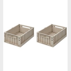 Liewood Foldekasser - 36x25x13,5 cm - Medium - 2-pak - Sandy