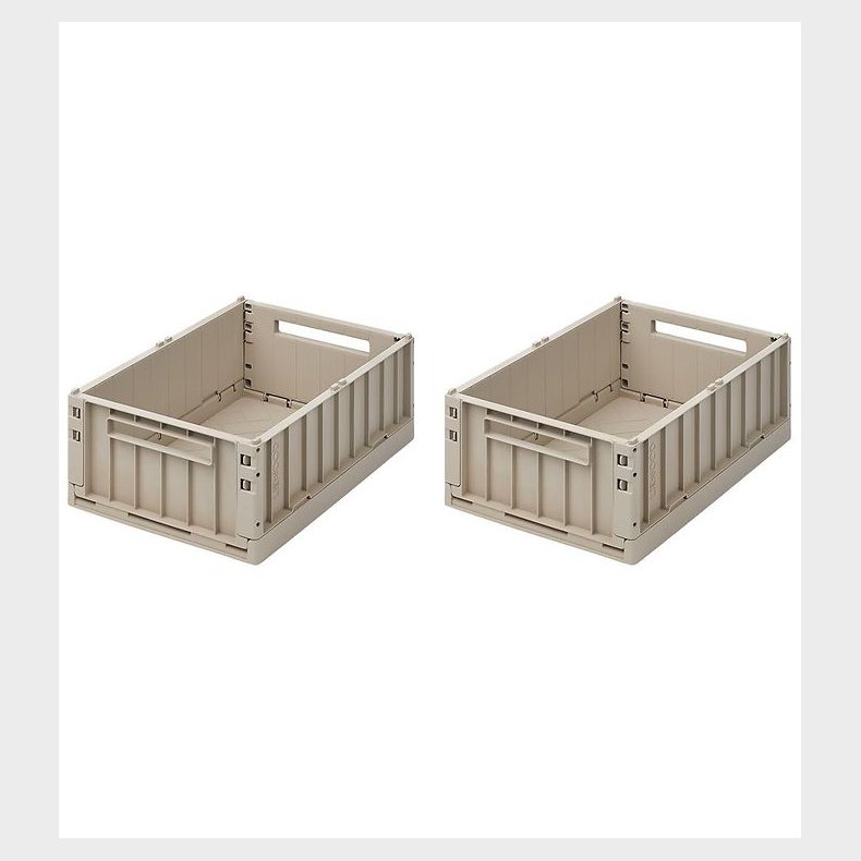 Liewood Foldekasser - 36x25x13,5 cm - Medium - 2-pak - Sandy