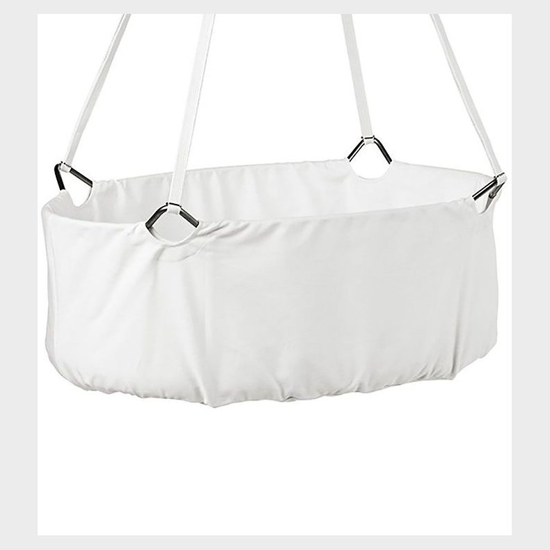 Leander Classic Vugge m. Madras - 83x50x30 cm - Hvid