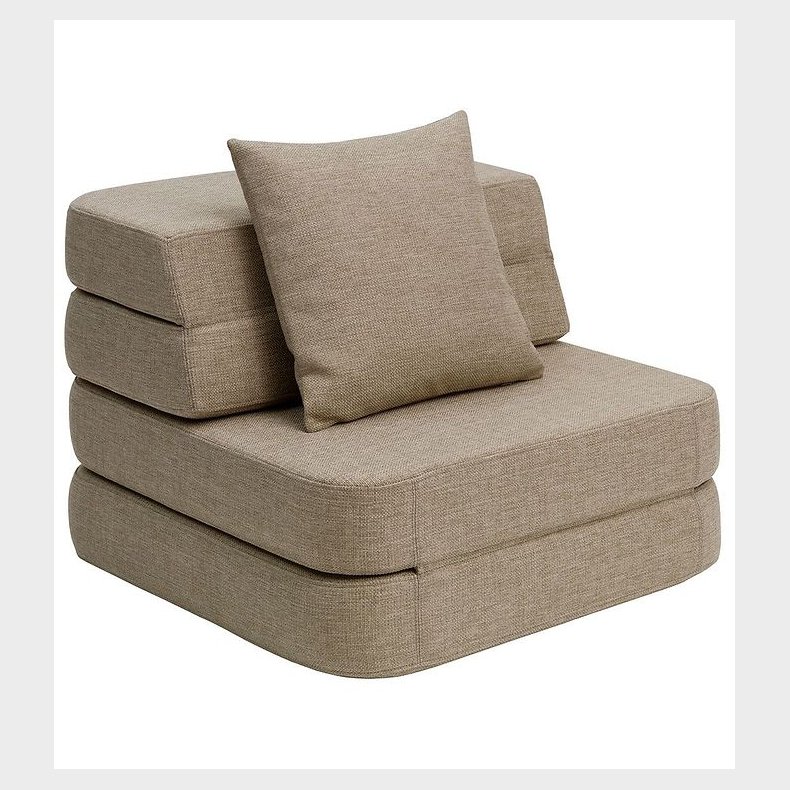 by KlipKlap Foldesofa - 3 Fold Single - 70 cm - Sand/Sand