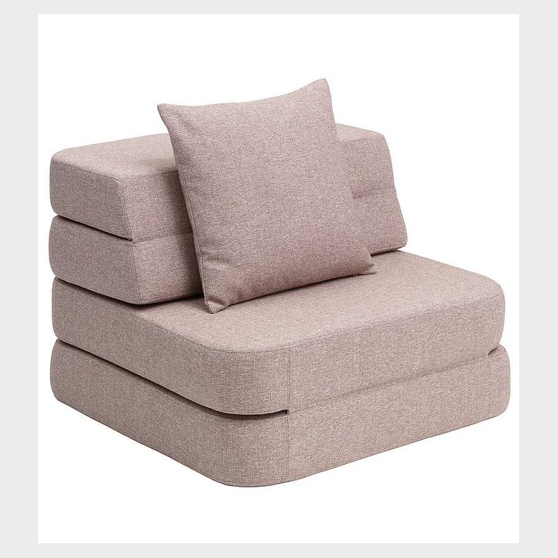 by KlipKlap Foldesofa - 3 Fold Single - 70 cm - Soft Rose/Rose