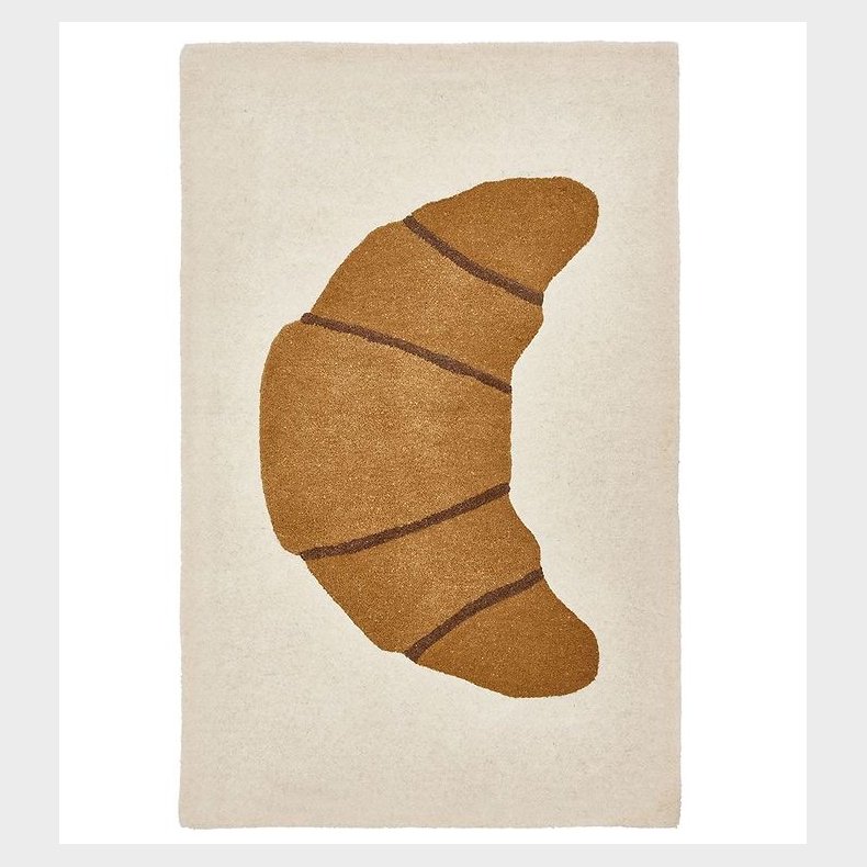 OYOY Gulvtppe - 120x75 cm - Brun m. Croissant