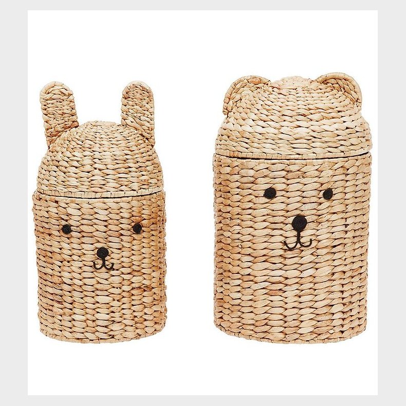 OYOY Opbevaringskurv - Bjrn & Kanin - 2 st - Nature