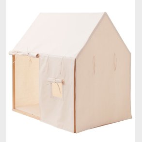 Kids Concept Legetelt - Hus - 110x84 cm - Naturhvid